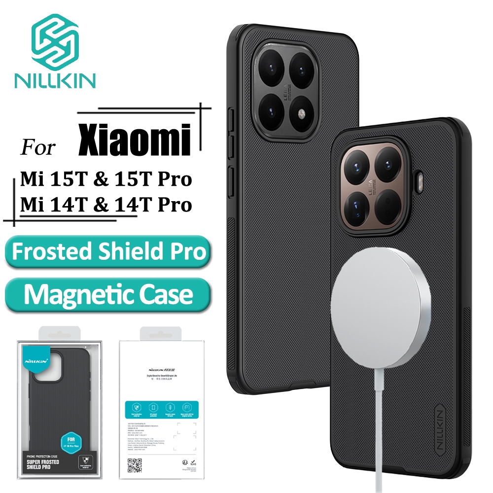 Nillkin เคสแม่เหล็กสําหรับ Xiaomi 15T Pro 15T 14T Pro เคสโทรศัพท์ Frosted Shield Pro Anti กันกระแทกฝ
