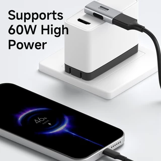 Hagibis USB 3.2 อะแดปเตอร์ 90 องศามุมขวา USB ขั้วต่อชายกับหญิง OTG อะแดปเตอร์สายเคเบิล Extender สําหรับแล็ปท็อป Charger PC