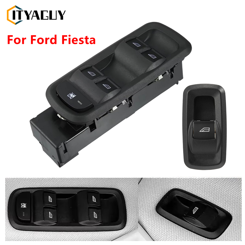 For สวิทช์กระจกไฟฟ้า Ford Fiesta หน้าขวา ปี 2010 ถึง 2017