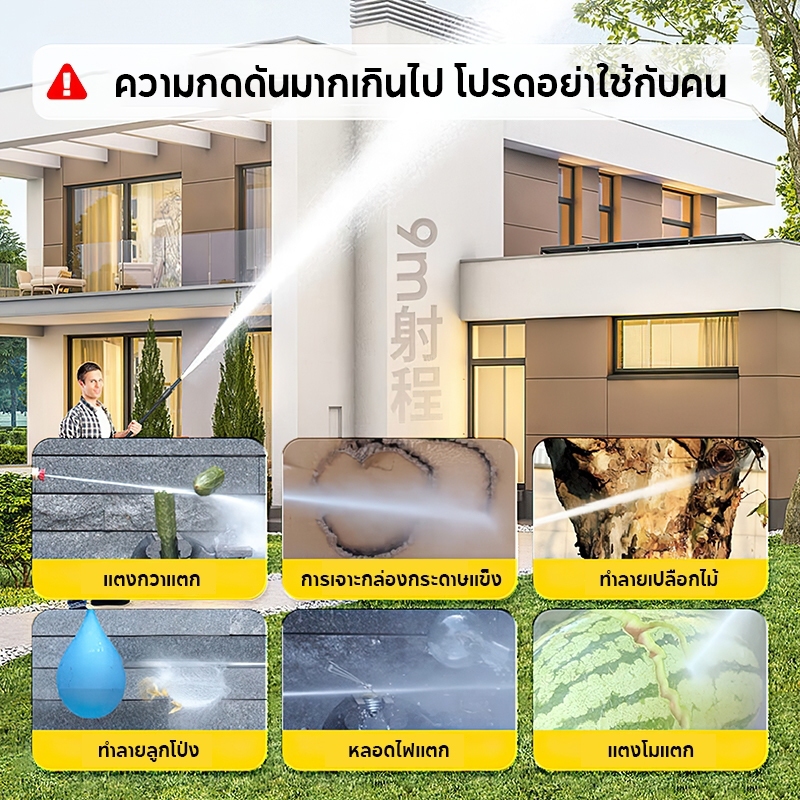 【⚡FLASH SALE】DECKER เครื่องฉีดน้ำแรงดันสูง เครื่องฉีดน้ำ เครื่องฉีดนํ้า ปั้มแรงดันสูงล้างรถ 400 บาร์ 3700 วัตต์ รุ่นใหม่! - รูปที่ 3