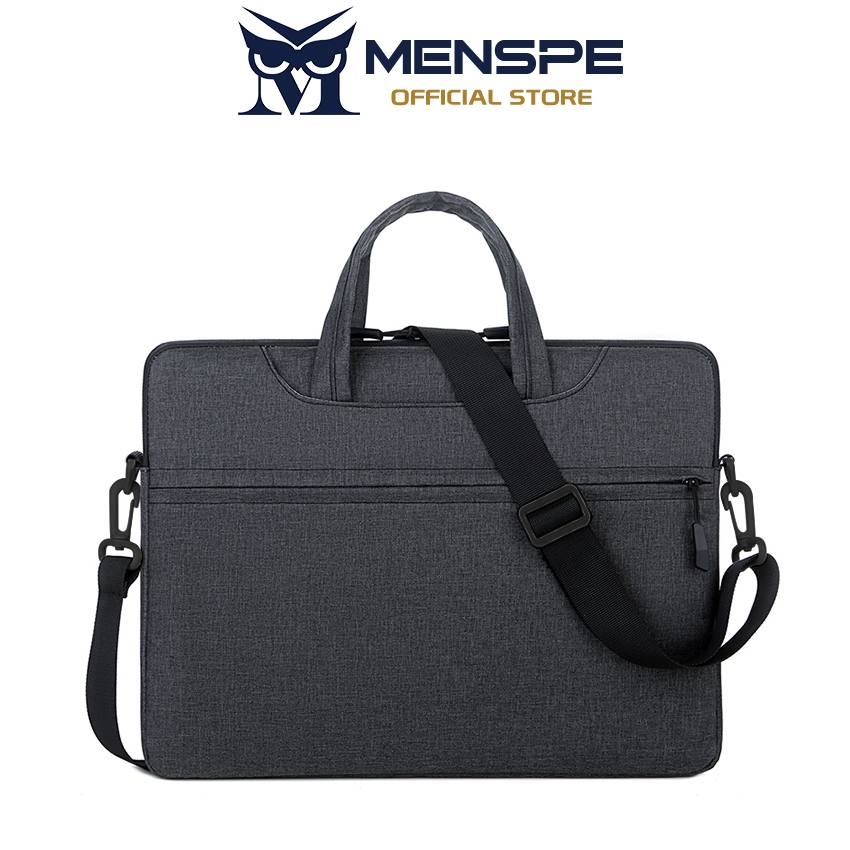 MENSPE กระเป๋าใส่แล็ปท็อปขนาด 15.6 นิ้ว กระเป๋าแฟชั่นแบบพกพา กันน้ำ ความจุขนาดใหญ่ น้ำหนักเบา กระเป๋าธุรกิจแบบลำลอง