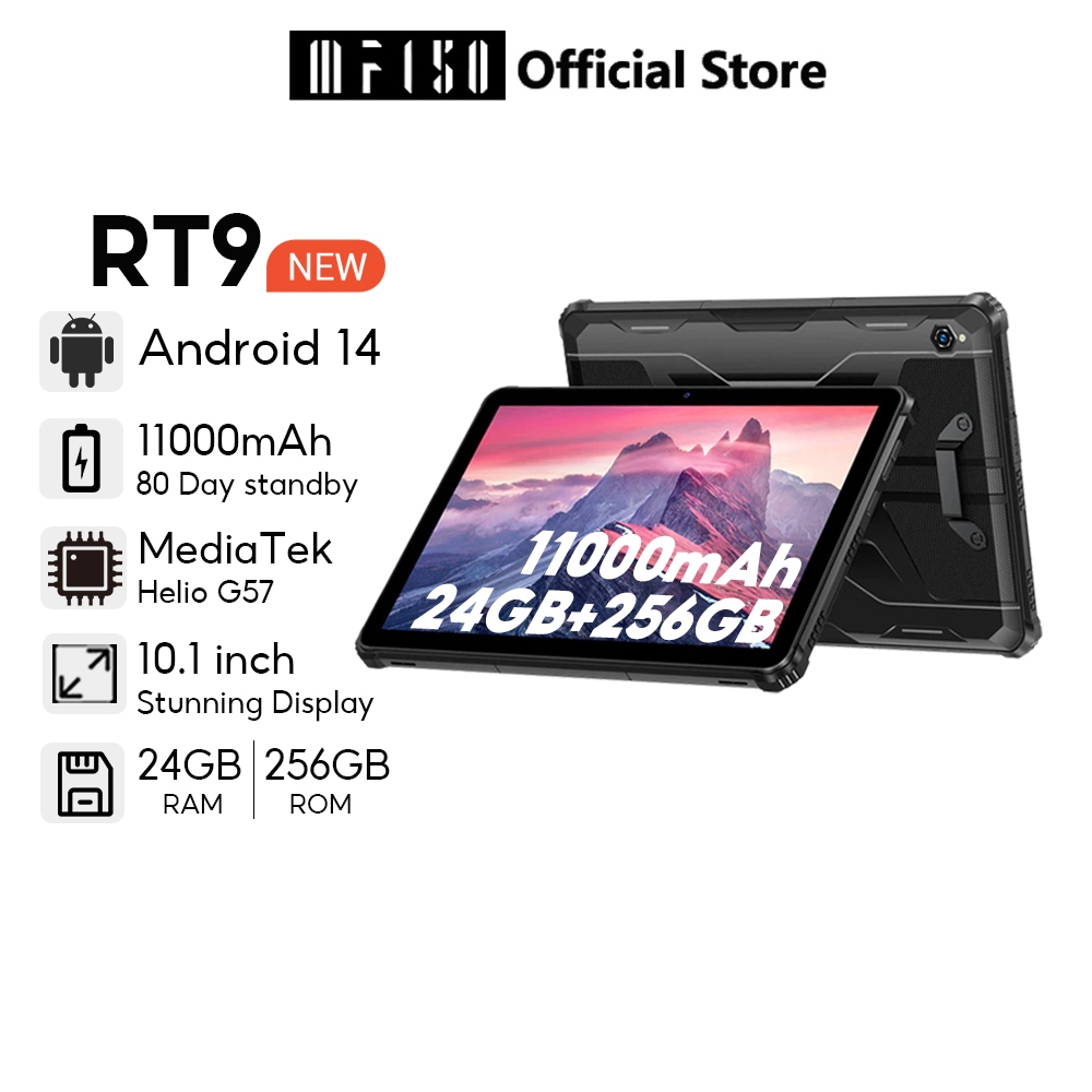 [สต็อกท้องถิ่น] OUKITEL RT9  24GB + 256GB 10.1 นิ้วFHDจอแสดงผลแท็บเล็ต 1217BOX 93dBลําโพง10000MAhแบต