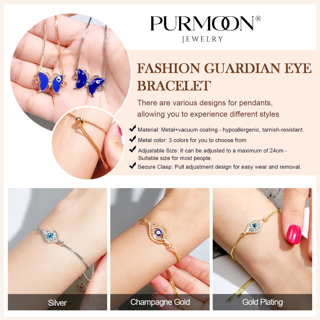 สร้อยข้อมือ Purmoon - เสน่ห์อ่อนปรับขนาดได้ เครื่องประดับสำหรับทุกเพศ มอบพลังงานบวก | ออกแบบด้วยหัวใจและวงกลม CJ47 C160 - รูปที่ 5