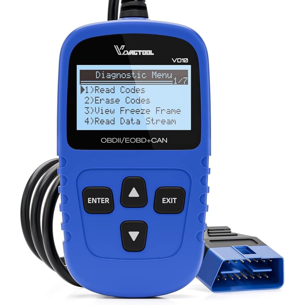 VDIAGTOOL VD10 OBD2 Scanner Lifetime Free Engine Fault Code Reader I/M Ready Live Data