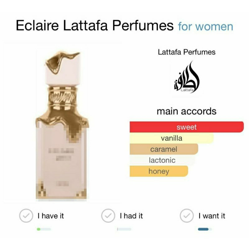 น้ําหอม Eclaire EDP By Lattafa For Women 100 ML