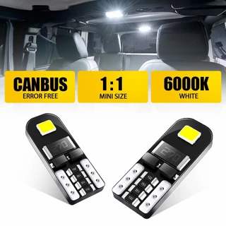AUXITO 2PC หลอดไฟ T10 W5W LED Canbus Error 2835 SMD 6000K สีขาว สําหรับติดป้ายทะเบียนรถยนต์