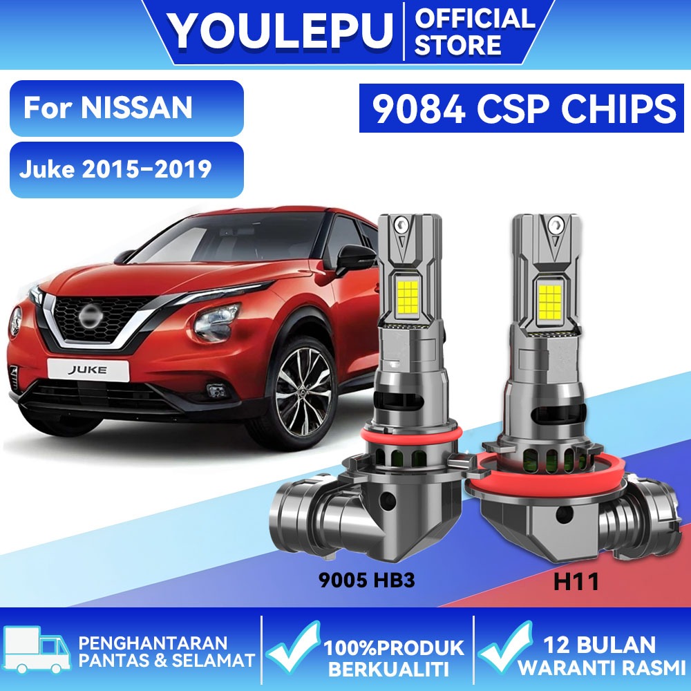 NISSAN Juke 2015–2019 หลอดไฟหน้ารถยนต์ LED H8 H9 H11 9005 HB3 ไฟหน้ารถหลอดไฟ 130W 25000LM ไฟหน้าไฟสู