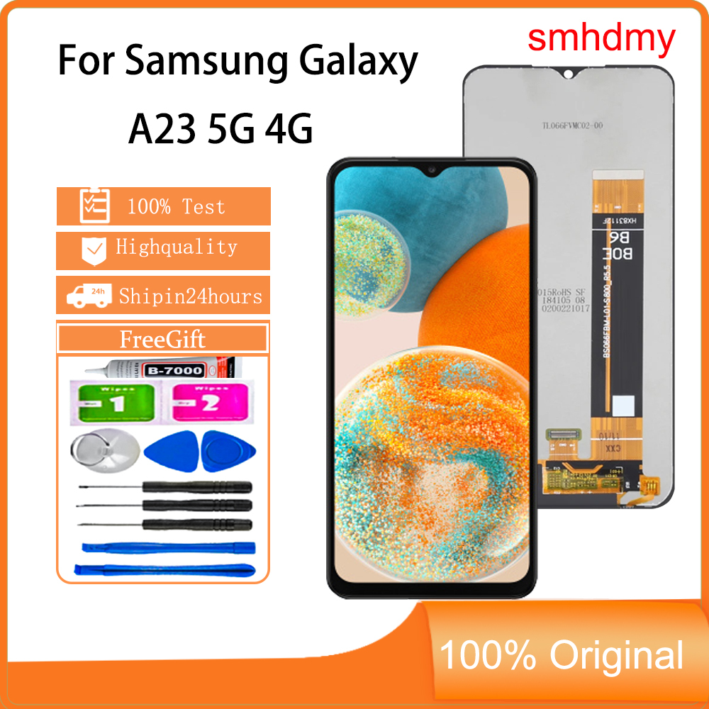 Smhdmy Ori จอแสดงผลสําหรับ Samsung Galaxy A23 5G 4G เปลี่ยนหน้าจอสัมผัส LCD