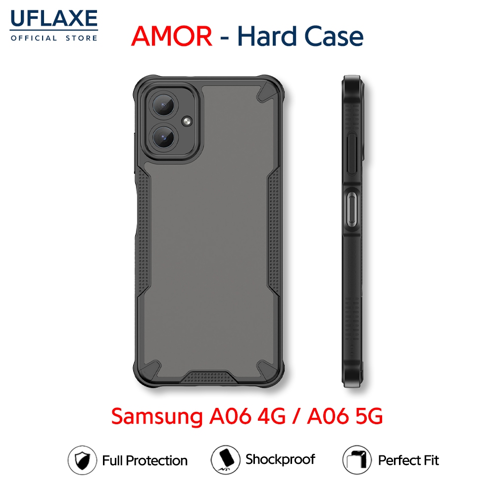 UFLAXE AMOR - เคส Samsung Galaxy A06 4G / A06 5G - เคสแข็งกันกระแทกผิวด้าน เคสโทรศัพท์กันรอยนิ้วมือการปกป้องเต็มรูปแบบ