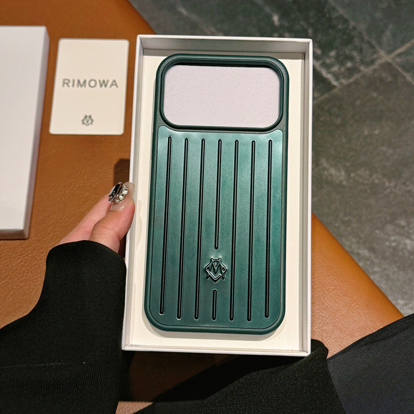 RIMOWA เคสโลหะสําหรับ iPhone17 Pro Max 17Pro Air อลูมิเนียมอัลลอยด์ป้องกันกล้องขอบซิลิโคนอ่อนนุ่ม 3D