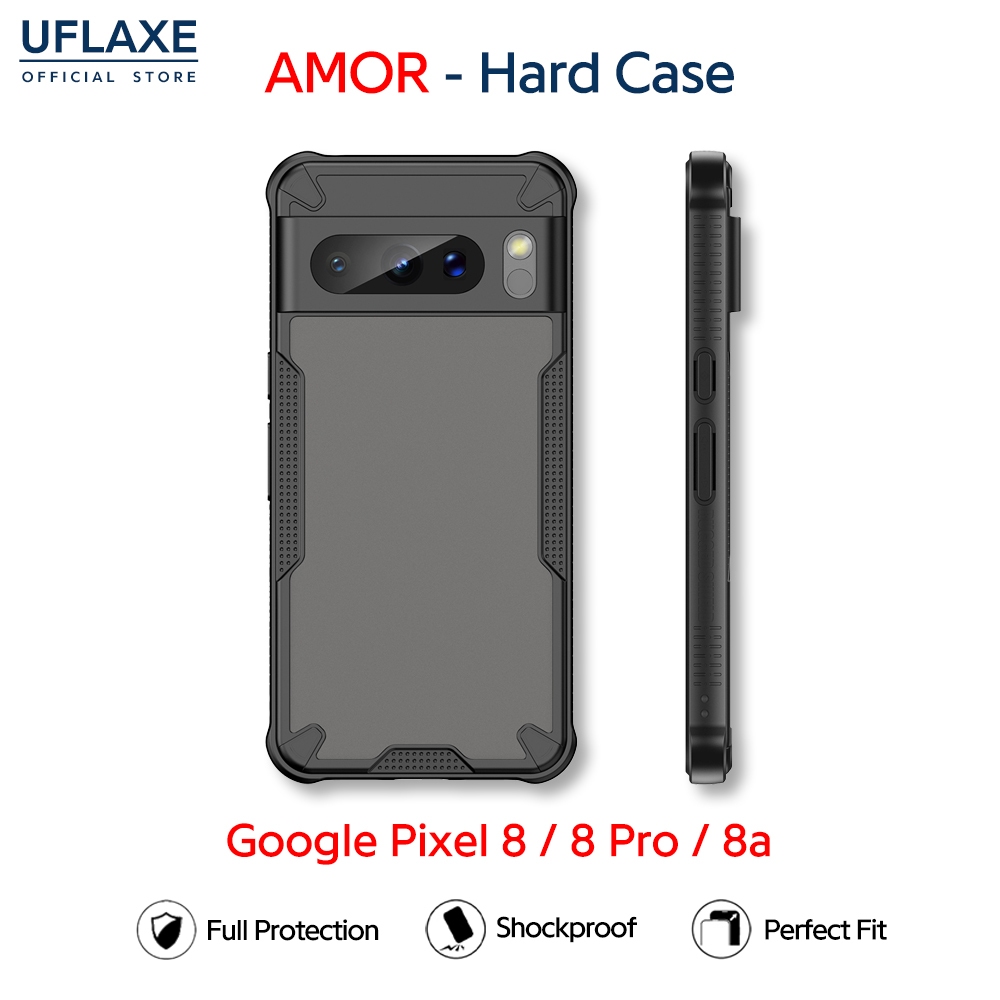 UFLAXE AMOR - เคส Google Pixel 8 / Pixel 8 Pro / Pixel 8A - เคสแข็งกันกระแทกผิวด้าน เคสโทรศัพท์กันรอ