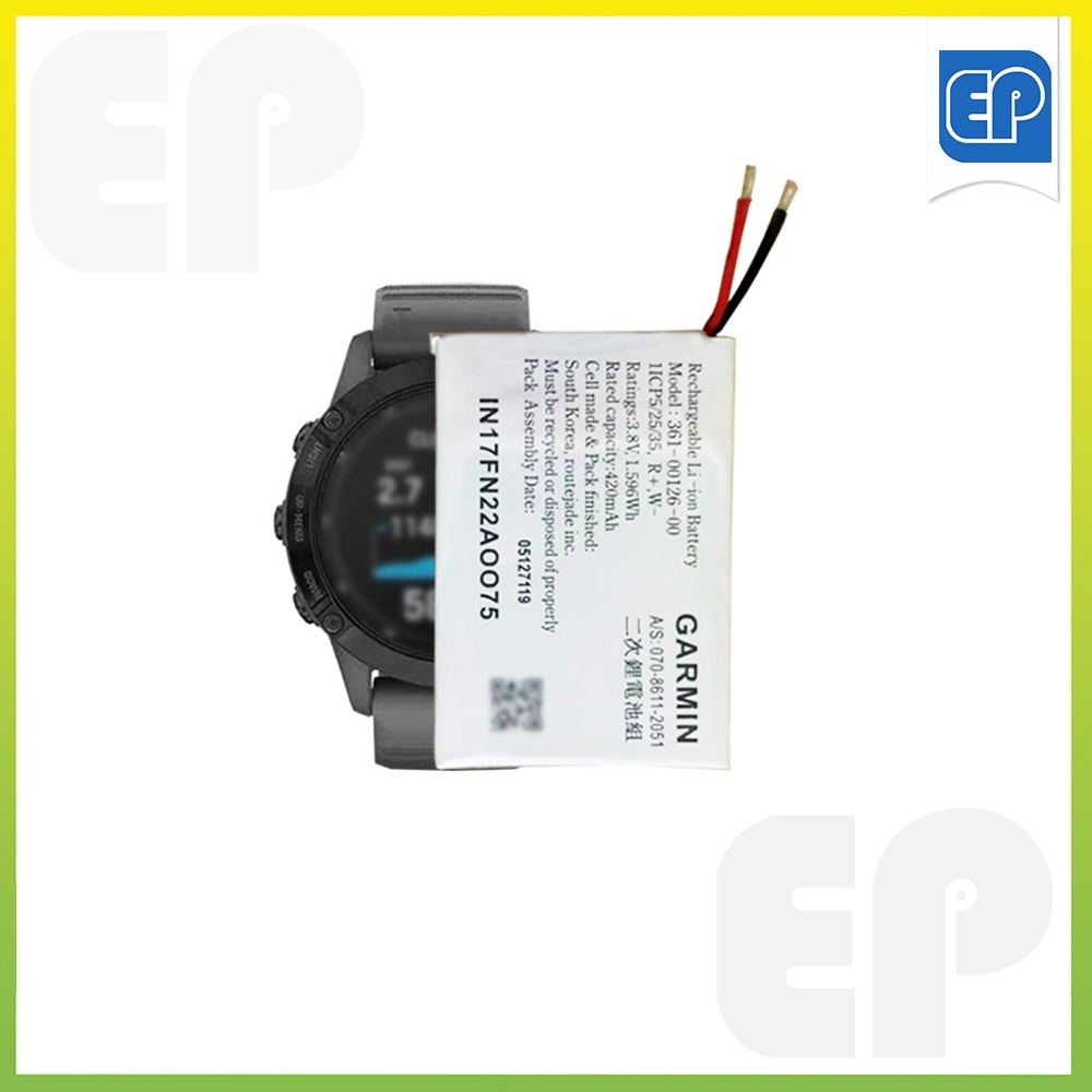 ใหม่ 361-00097-00 เปลี่ยนแบตเตอรี่สําหรับ Garmin Fenix 5 5 + 5Plus 6 6 Pro 7 7 Pro Solar Approach S60 Forerunner 935 945 Descent MK1 นาฬิกาฟิตเนส MARQ Expedition SmartWatch 255mAh