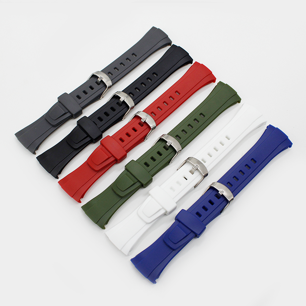 สายนาฬิกาสําหรับ WVA-M640 / M650 WVQ-M410 สายนาฬิกาเรซิ่นกีฬากันน้ําสร้อยข้อมือ