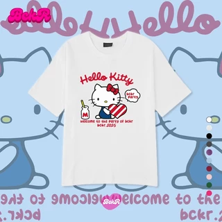 【จัดส่งตลอด 24 ชั่วโมง】🔥เสื้อยืดผู้หญิงพิมพ์ลายแมวกับหัวใจสุดน่ารัก💖🐱คอกลม ผ้าคอตตอน ขนาดโอเวอร์ไซส์ YG585
