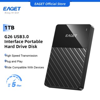 EAGET G26 5Gbps ฮาร์ดไดรฟ์ภายนอกแบบพกพาความเร็วสูง (250GB/32…