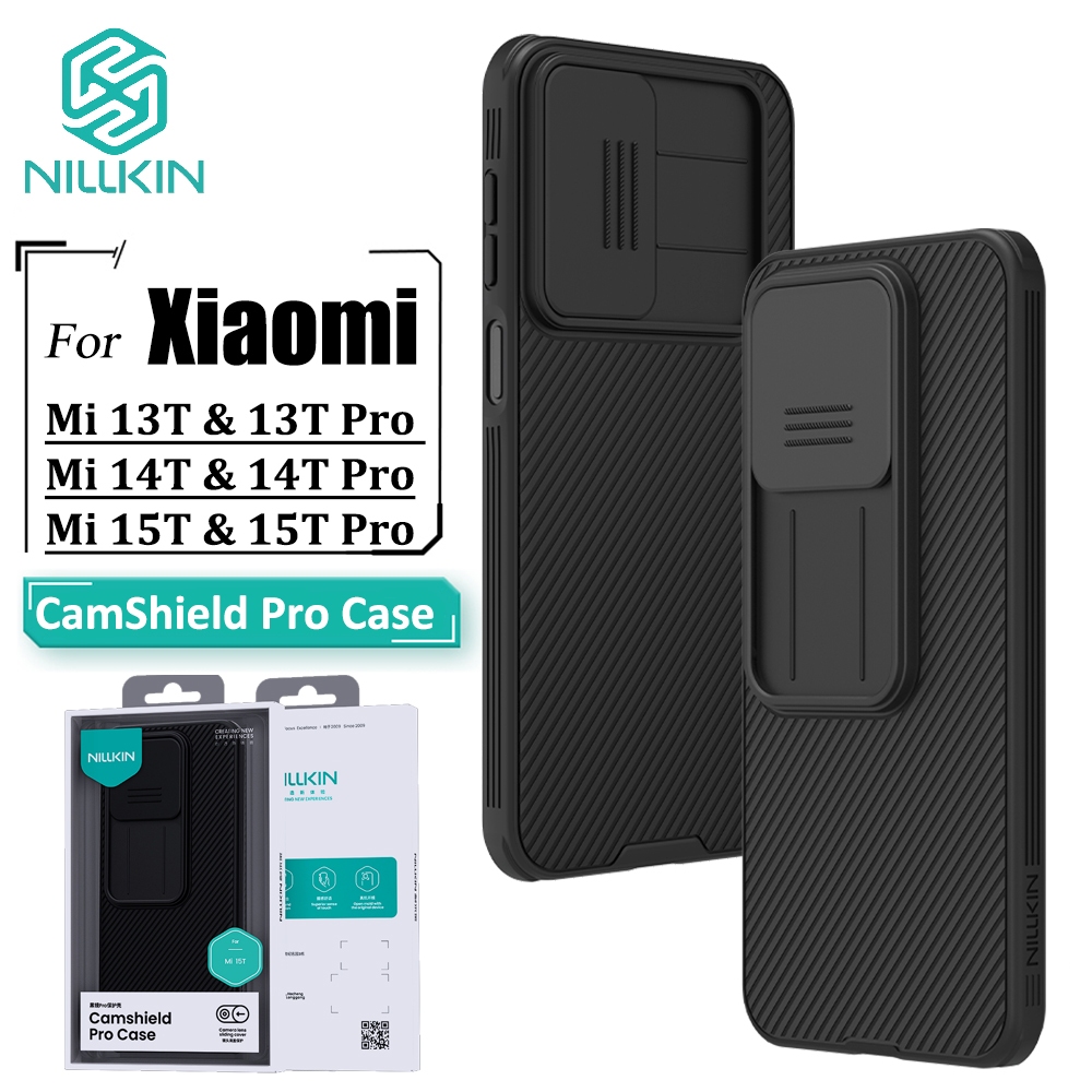 Nillkin Camshield Pro สําหรับ Xiaomi 15T Pro 14T Pro 13T Pro เคสโทรศัพท์หรูหราพร้อมสไลด์ป้องกันกล้อง