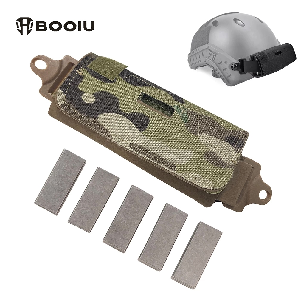 BOOIU หมวกกันน็อค Counterweight Balancing น้ําหนักกระเป๋าหมวกกันน็อค NVG Counterweight กระเป๋าสําหรับ OPS Fast PJ MH อุปกรณ์เสริม