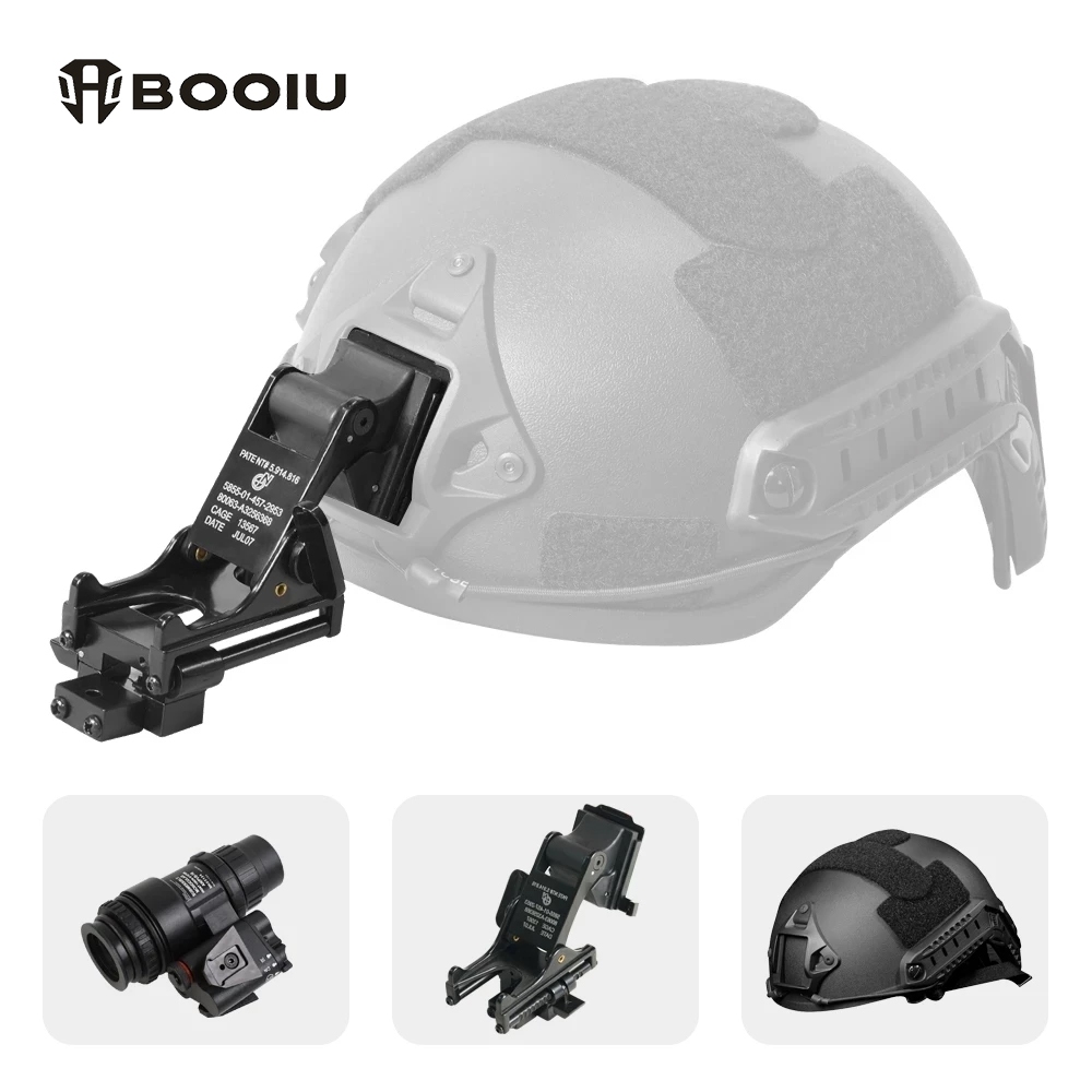 BOOIU หมวกกันน็อค Night Vision Mount สําหรับ NVG PVS-14/PVS-7 Fast MICH M88 หมวกกันน็อค Mount Bracke