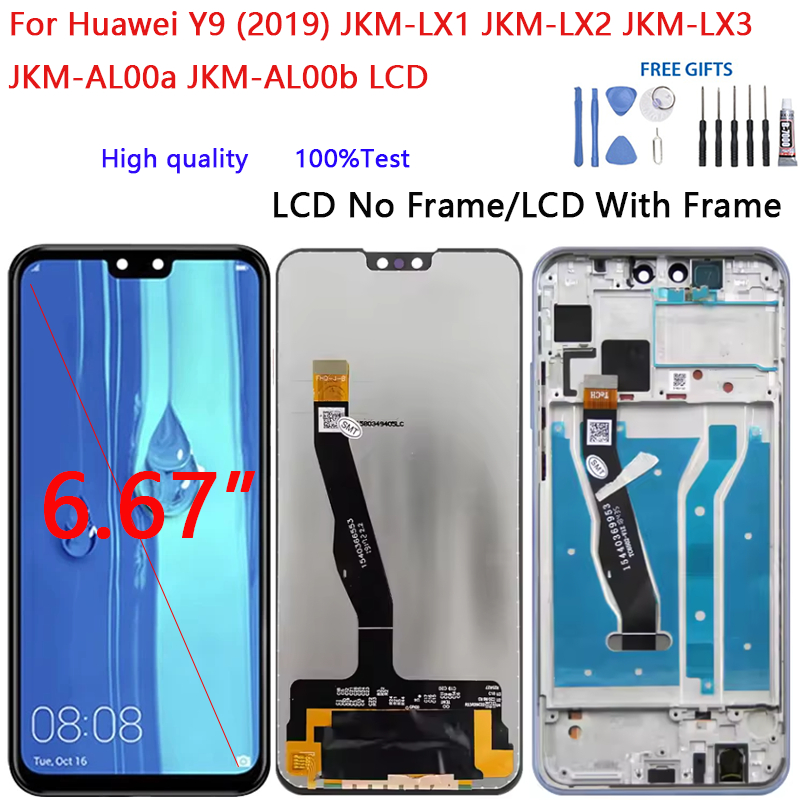สําหรับ Huawei Y9 (2019) JKM-LX1 JKM-LX2 JKM-LX3 JKM-AL00a JKM-AL00b จอแสดงผล LCD Touch Screen Digit