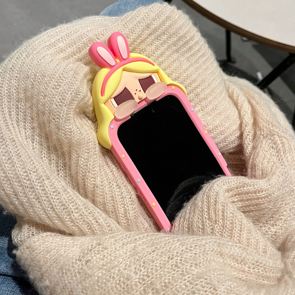 น่ารัก 3D การ์ตูน CRYBABY CRYING AGAIN Series สําหรับ iphone 17 16 15 14 13 12 Pro Max สาวของขวัญซิล