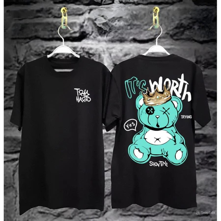 เสื้อยืดพรีเมียมสำหรับผู้ชาย ออกแบบโดย Distro ลายพิมพ์ สีดำ เหมาะสำหรับผู้ใหญ่