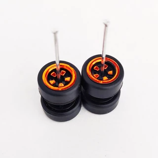 1 ชุด 9.8 มม.1/64 รถล้อ TE37 5-ใบมีดยางยาง 10 มม.Tyres ขอบสําหรับล้อร้อน/Matchbox/Domeka 1:64 รุ่นรถยนต์