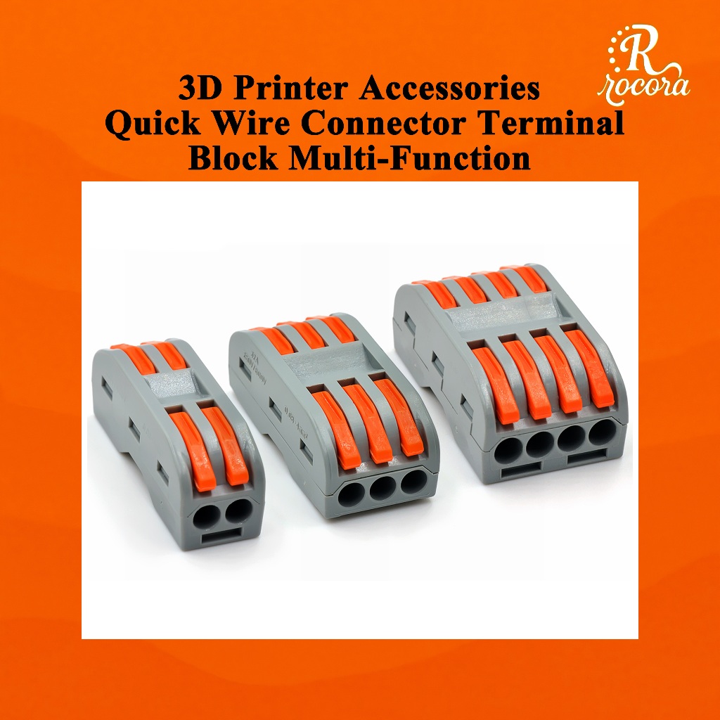 อุปกรณ์เสริมเครื่องพิมพ์ 3D ขั้วต่อสายไฟด่วน แบบ 2/3/4 เข้า 2/3/4 ออก