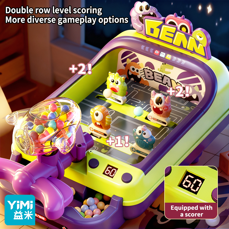 YIMI เด็ก Pinball เครื่องอิเล็กทรอนิกส์ Pinball เครื่องเกมมือถือของเล่น Pinball เกมคอนโซลแคปซูลของเล