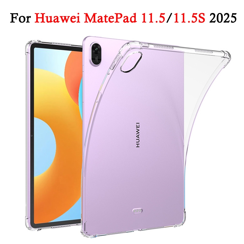 สําหรับ Huawei MatePad 11.5 2025 TXZ-W09 โปร่งใส Soft TPU 11.5S SLG-W50 SLG-W10 กันกระแทกกรณีแท็บเล็