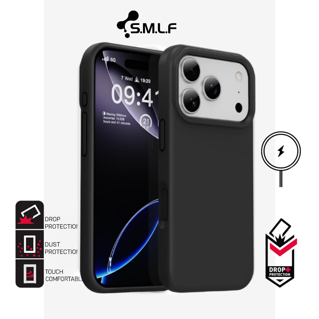 SMLF Liquid Silicone Magnetic Case For iPhone 17 Pro Max 17 Air Anti-Scratch Shockproof Soft Touch F