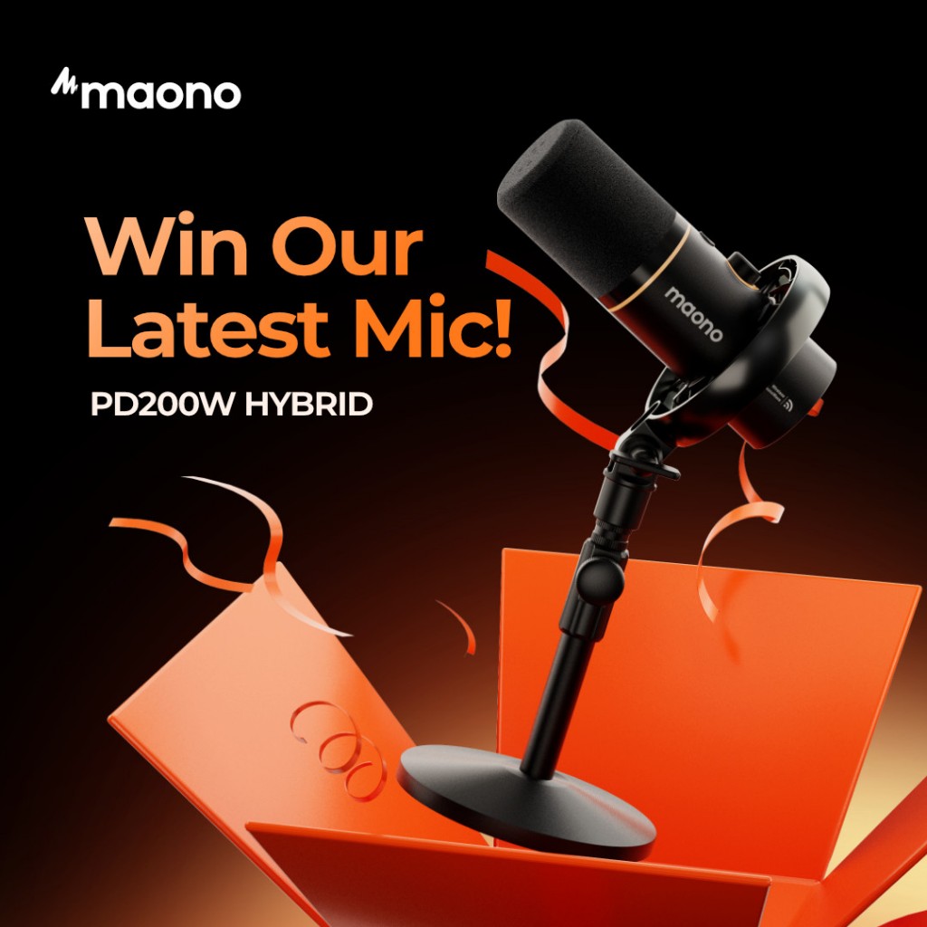 Maono PD200W AI ไมโครโฟนไร้สาย 2.4G ไมโครโฟนไร้สาย USB/XLR Dual Mode Mic Podcast