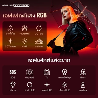 ZHIYUN Molus X100 RGB Video Light, 100W ถ่ายรูป ไฟสตูดิโอ ถ่ายคลิป ไลฟ์สด ไฟแต่งหน้า เติมแสง ไฟถ่ายวิดีโอระดับมืออาชีพ สำหรับวิดีโอ led ภาพ