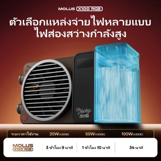 ZHIYUN Molus X100 RGB Video Light, 100W ถ่ายรูป ไฟสตูดิโอ ถ่ายคลิป ไลฟ์สด ไฟแต่งหน้า เติมแสง ไฟถ่ายวิดีโอระดับมืออาชีพ สำหรับวิดีโอ led ภาพ