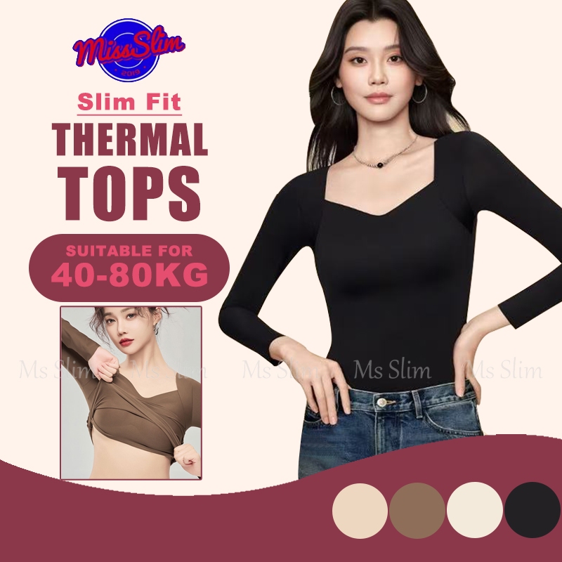 เสื้อยืดนุ่มแขนยาวสำหรับผู้หญิง รวมฟังก์ชัน พร้อมบราในตัวและดูแลผิว ออกแบบมาเพื่อความสะดวกสบายในฤดูหนาว