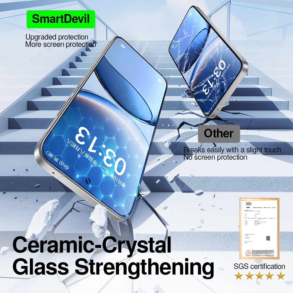 SmartDevil Quick ติดตั้ง 9D กระจกนิรภัยสําหรับ Xiaomi POCO F8 Ultra/F8 Pro/F7/X7 Pro/Redmi K90 Pro Max/K90/Turbo4 Pro เต็มหน้าจอครอบคลุม HD Drop ฟิล์มป้องกัน - รูปที่ 3