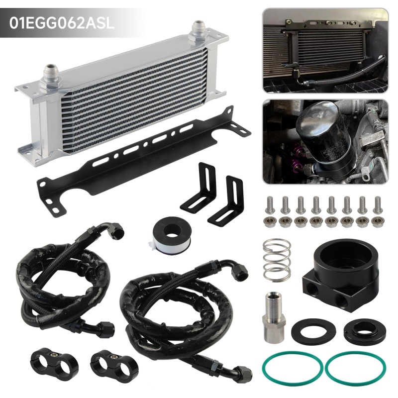 13 แถว AN8 Oil Cooler Kit สําหรับ VW Scirocco Audi Jetta Golf MK5 MK6 EA111 1.4TSI 1.6L เครื่องยนต์ 2008-2013