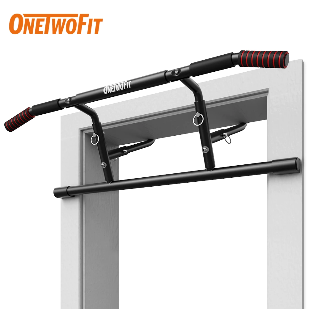 OneTwoFit บาร์โหนติดประตู ไม่ต้องเจาะรู บาร์โหน ที่โหนบาร์ Pull Up Bar รับน้ำหนักได้ 150KG