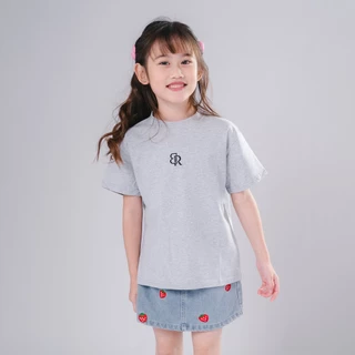 B&R Kids【เสื้อยืดเด็กผู้หญิง】จัดส่งจากไทย เสื้อยืดแขนสั้น คอกลม สไตล์เกาหลี แฟชั่นฤดูร้อน นุ่ม ระบายอากาศ ใส่สบาย