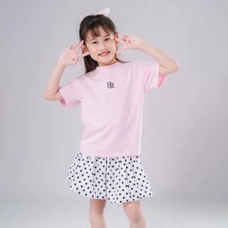 B&R Kids【เสื้อยืดเด็กผู้หญิง】จัดส่งจากไทย เสื้อยืดแขนสั้น คอกลม สไตล์เกาหลี แฟชั่นฤดูร้อน นุ่ม ระบายอากาศ ใส่สบาย