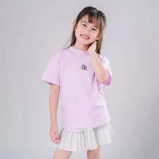 B&R Kids【เสื้อยืดเด็กผู้หญิง】จัดส่งจากไทย เสื้อยืดแขนสั้น คอกลม สไตล์เกาหลี แฟชั่นฤดูร้อน นุ่ม ระบายอากาศ ใส่สบาย