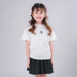 B&R Kids【เสื้อยืดเด็กผู้หญิง】จัดส่งจากไทย เสื้อยืดแขนสั้น คอกลม สไตล์เกาหลี แฟชั่นฤดูร้อน นุ่ม ระบายอากาศ ใส่สบาย