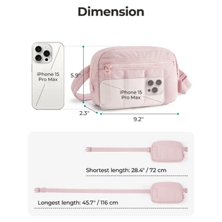 BAGSMART Crossbody Bag Chest Beg Puffy Unisex Fashion Waist Pack Shoulder Sling Bag 2.2L Lightweight