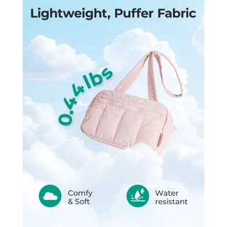 BAGSMART Crossbody Bag Chest Beg Puffy Unisex Fashion Waist Pack Shoulder Sling Bag 2.2L Lightweight