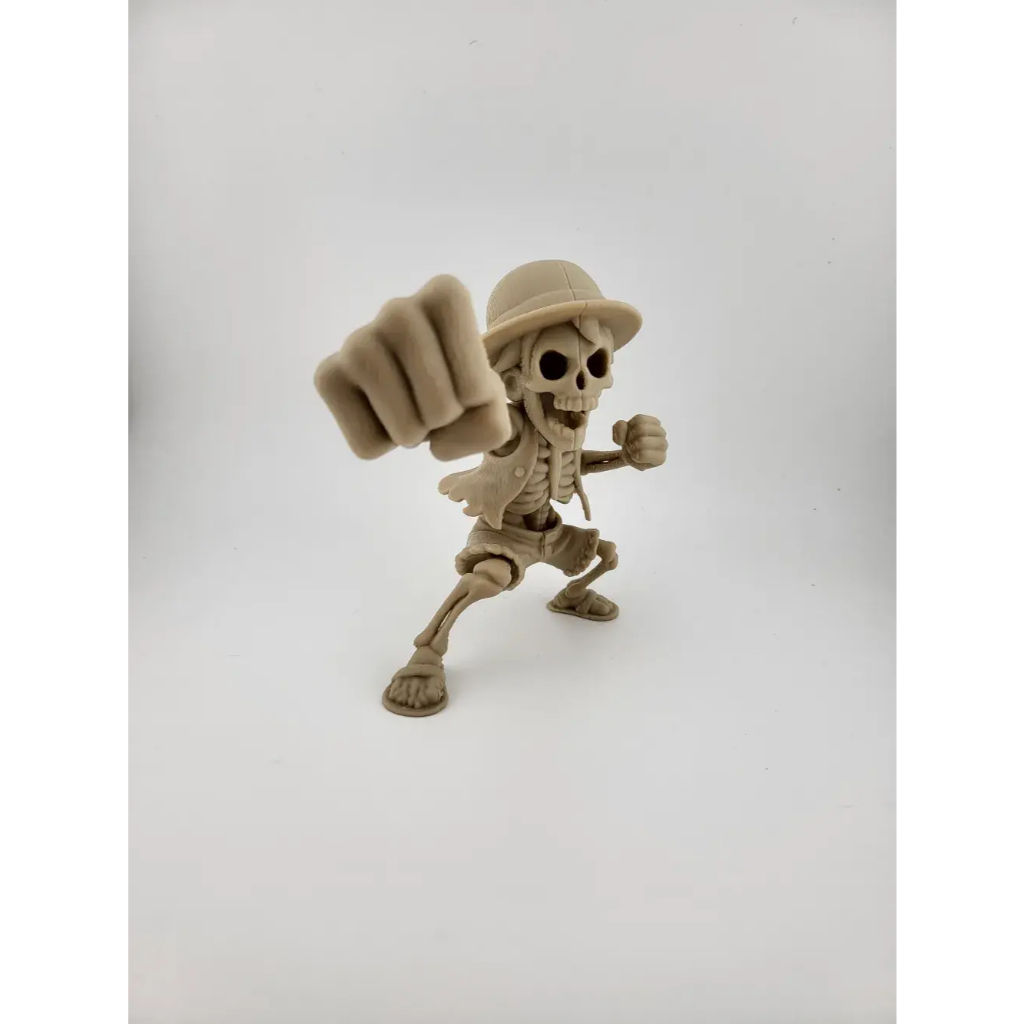 การพิมพ์ 3D One Piece Luffy Skeleton Model Boxing Posture