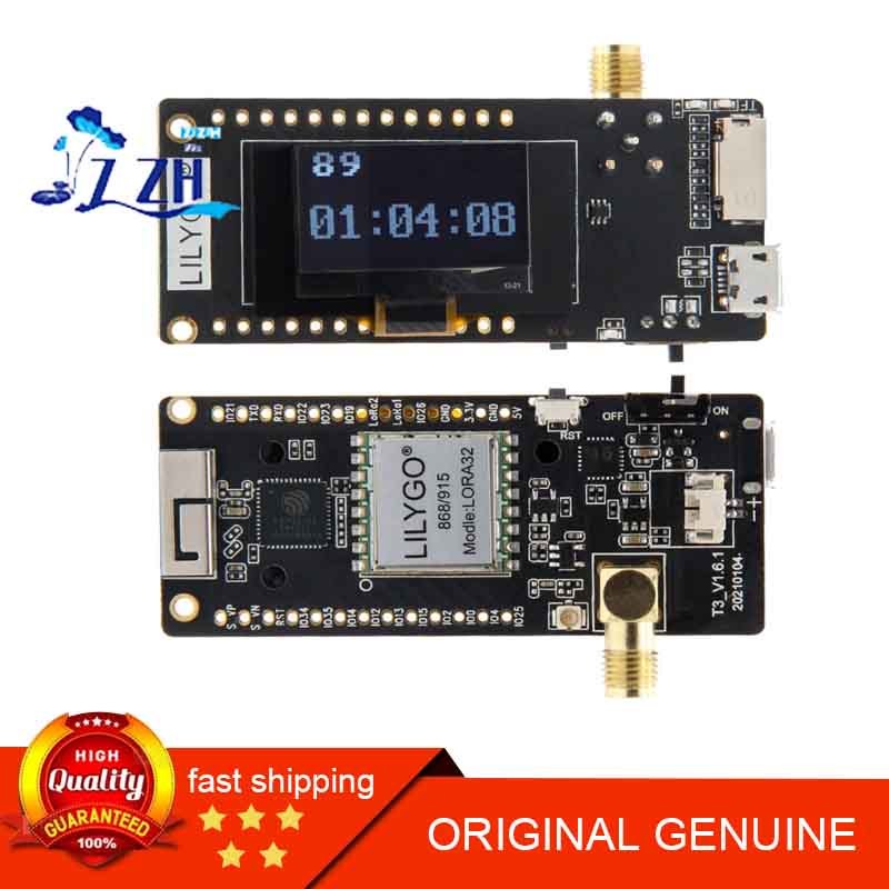 TTGO LoRa32 V2.1 ESP32 OLED 3 ซม.บลูทูธโมดูลไร้สาย WIFI SMA