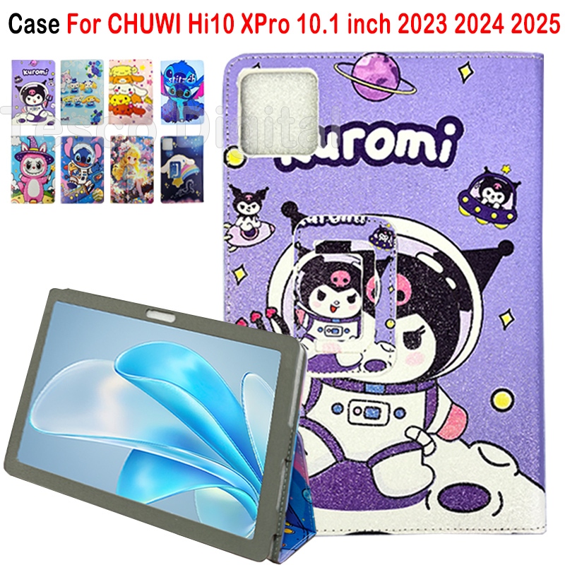 สําหรับ CHUWI Hi10 XPro 10.1 นิ้ว 2023 2024 2025 แฟชั่นน่ารักการ์ตูนแท็บเล็ตฝาครอบ CHUWI Hi10XPro 10.1 “คุณภาพสูง PU หนัง Drop ทนขาตั้งฝาครอบ ราคา ถูกที่สุด ดีลบีเคเค