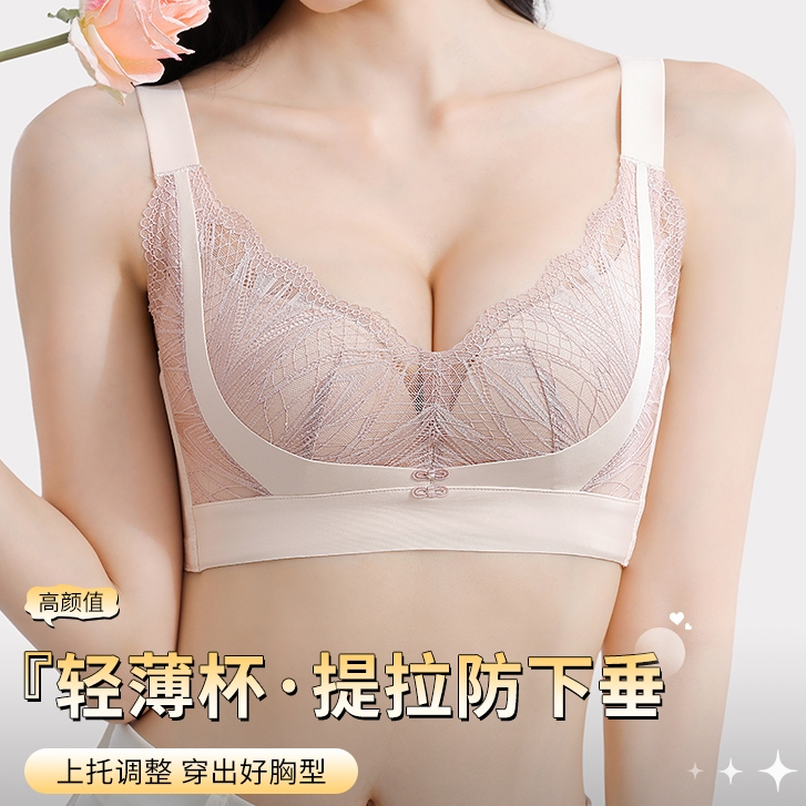 สไตล์ใหม่ 34-42C/D ขนาดใหญ่แฟชั่นปรับ Bras สําหรับผู้หญิงดอกไม้ลูกไม้ Plus ขนาด Bra Full Coverage บา