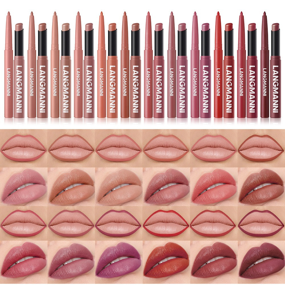 1/2 ชิ้น/เซ็ต Matte ลิปสติก Non-Stick ถ้วยยาวนานกํามะหยี่ Finish ลิปสติกปากกา Smooth Matte Lipliner กันน้ํา Non-Fading แต่งหน้า