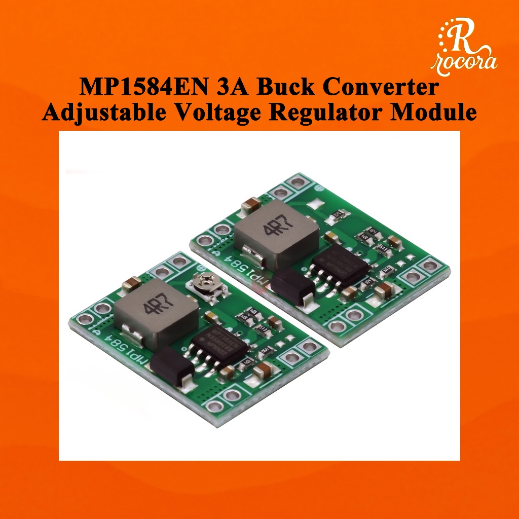 MP1584EN 3A Buck Converter - โมดูลปรับแรงดันไฟฟ้าแบบปรับได้ 3A - มีประสิทธิภาพมากกว่า LM2596 - ขนาดกะทัดรัดพิเศษ
