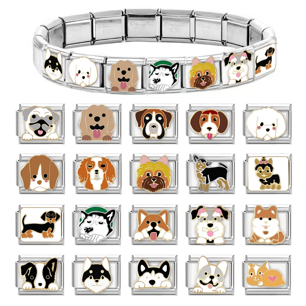 สร้อยข้อมือสแตนเลสสไตล์อิตาเลียน ขนาด 9 มม. เพื่อทำเป็นเครื่องประดับเอง